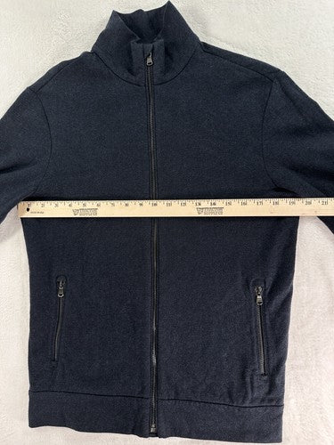 Polo Ralph Lauren Jacket Small Men’s Navy Blue Herringbone 100% Cotton Jersey