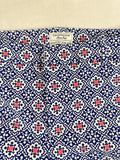 Charter Club Newport Slim Crop Pants 12 Blue Print Womens Cotton Stretch