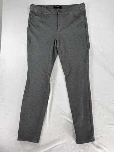 Talbots Lexington Pants 4 Gray Stretch Womens Zip Button Front