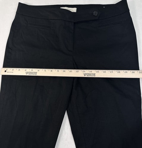 Ann Taylor Marisa Crop Pants Size 10 Black Button Tab Womens