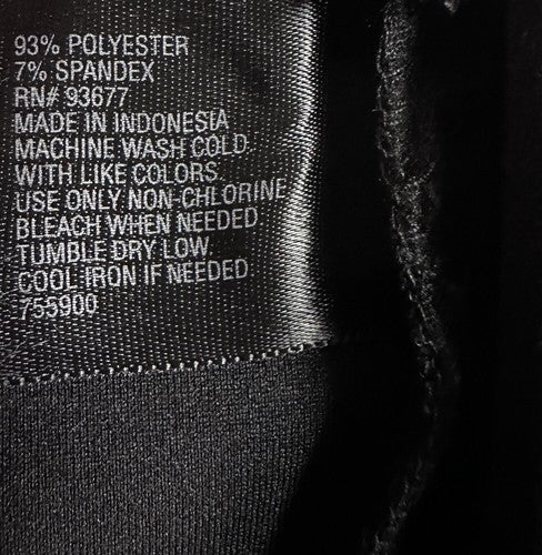 Worthington Pencil Skirt 1X Side Zip Slit Black Geometric Print Knee Length