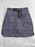 Walter Hagen 17” Golf Skort XS Pull On Sculpt Blue Tweed Print Womens NWT