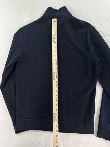 Polo Ralph Lauren Jacket Small Men’s Navy Blue Herringbone 100% Cotton Jersey