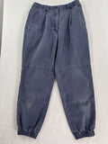 Vintage LL Bean Canvas Pants 4 Petite 90s Blue Jogger Jeans Hipster
