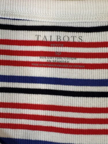 Talbots Tops P & Small Petite Lot Short Sleeve Blue Beige Red White Blue Womens