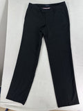 Lands End Pants Size 2 Black Stretch Flat Front Womens Straight Leg