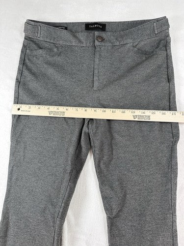 Talbots Lexington Pants 4 Gray Stretch Womens Zip Button Front