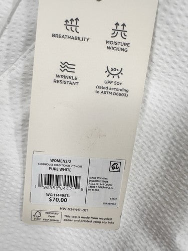Lady Hagen Golf Shorts Womens Size 4 White Seersucker 5” Clubhouse NWT