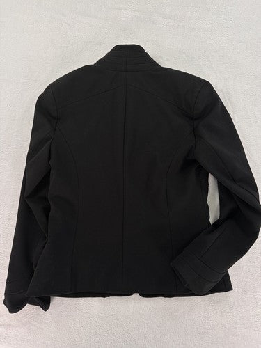 Coldwater Creek Jacket 8 Black Shawl Collar Zip Fitted Stretch