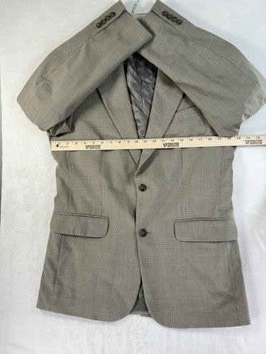 Lands End Blazer 40R Wool Brown Tan Houndstooth Jacket Mens