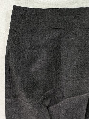 Ann Taylor Skirt 4 Summer Weight Wool Gray Pencil Read Zip Knee Length Lined