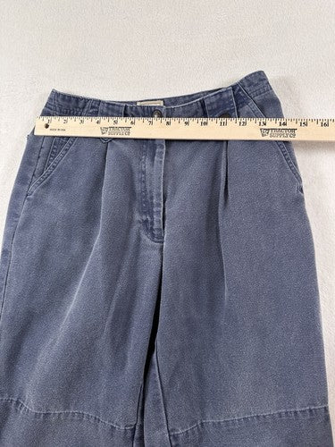 Vintage LL Bean Canvas Pants 4 Petite 90s Blue Jogger Jeans Hipster