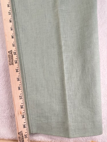Vintage Linen Blend Dress Pants Size 18 Womens Pale Green Lined Jonathan Logan