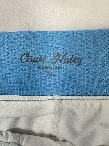 Sport Haley Tennis Skort XL Blue Geometric Print Womens Pockets Skirt W/ Shorts