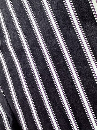 Worthington Petite Pants 12 Slim Ankle Blue Striped Lightweight Cotton Womens