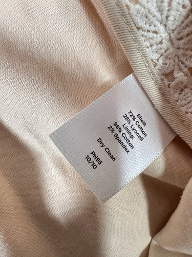 Talbots 10 Petite A-Line Skirt Floral Lace Overlay Knee Length Pink 10P