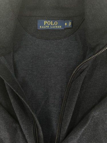 Polo Ralph Lauren Jacket Small Men’s Navy Blue Herringbone 100% Cotton Jersey