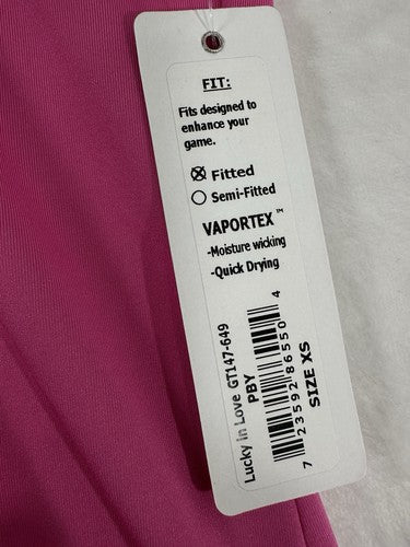 Lucky In Love XS Top Vaportex Pink 1/2 Zip Womens Sleeveless NWT