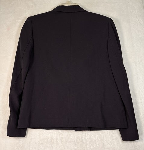 Vintage Talbots Size 4 Navy Blue Blazer Wool Blend 3 Button Lined Womens
