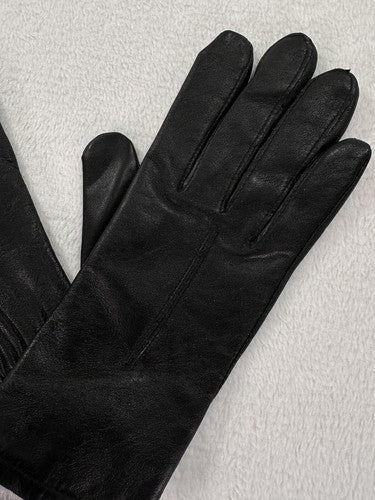 Vintage Grandoe Leather Gloves Womens Black Size Medium Original Tags