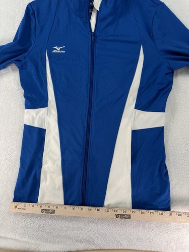 Mizuno Womens United Jacket Full Zip Medium Blue White Full Zip DryLite Running