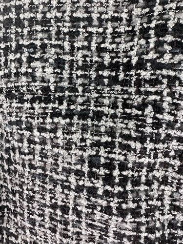 Coldwater Creek Mohair Wool Blend Moto Jacket 8 Black Gray Tweed Blazer Womens