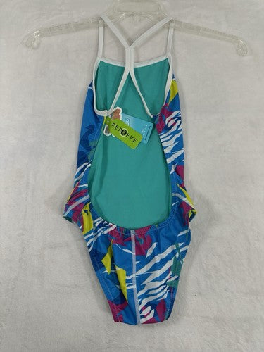 Speedo Womens 24 Endurance The One - 1 Piece Swimsuit Blue UPF 50 NWT