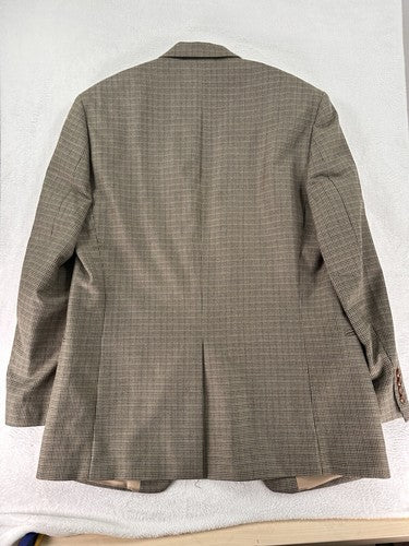 Lauren Ralph Lauren Blazer 40R Men’s Brown Tan Houndstooth Suit Jacket 2 Button
