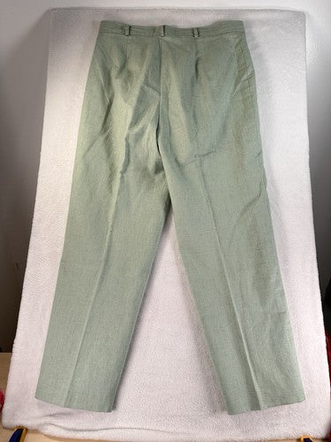 Vintage Linen Blend Dress Pants Size 18 Womens Pale Green Lined Jonathan Logan