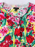 Talbots Charming Cardigan Sweater X Petite XP Pink Floral Womens