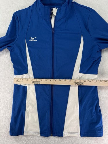 Mizuno Womens United Jacket Full Zip Medium Blue White Full Zip DryLite Running