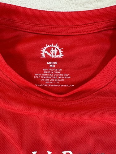LL Bean 2024 10K July 4th Run Shirt Medium Men’s Red Moose Running Maratho NEW