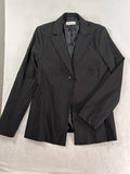 Portmans Australia Blazer US 10 AU 14 Pinstriped Black Womens Lined One Button