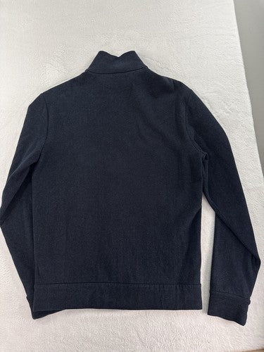 Polo Ralph Lauren Jacket Small Men’s Navy Blue Herringbone 100% Cotton Jersey