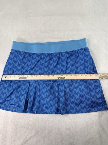 Sport Haley Tennis Skort XL Blue Geometric Print Womens Pockets Skirt W/ Shorts