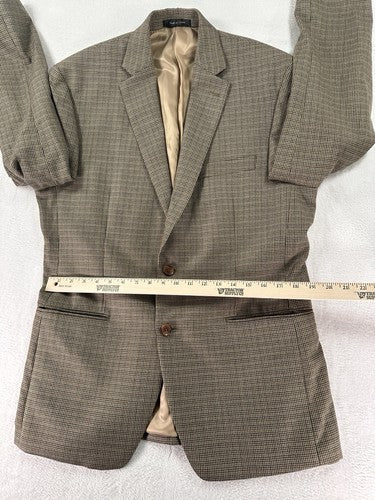 Lauren Ralph Lauren Blazer 40R Men’s Brown Tan Houndstooth Suit Jacket 2 Button