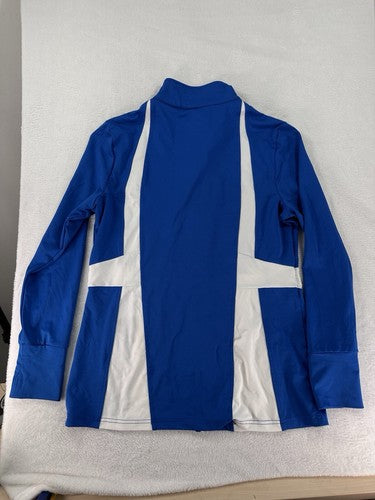 Mizuno Womens United Jacket Full Zip Medium Blue White Full Zip DryLite Running