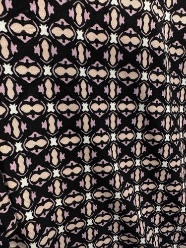 Motherhood Maternity Nursing Dress XS Wrap Black Geometric Print Knee Length