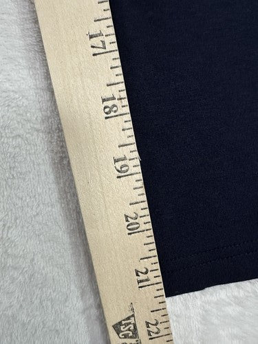 T By Talbots XS Modal French Terry Relaxed Capri Pants Navy Blue Womens Knit