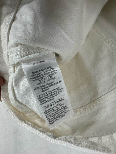 Madewell Relaxed Denim Shorts 32 White Cut Off Jean 3” Inseam Womens NWT