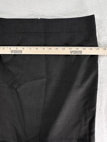 Ann Taylor Skirt 4 Summer Weight Wool Gray Pencil Read Zip Knee Length Lined
