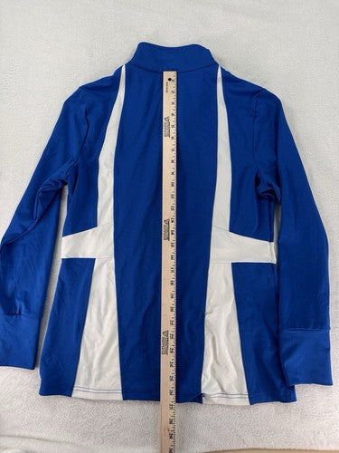 Mizuno Womens United Jacket Full Zip Medium Blue White Full Zip DryLite Running