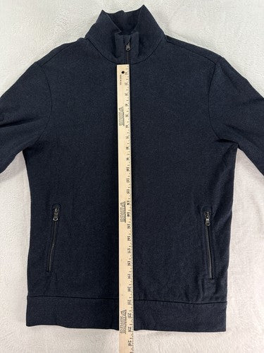 Polo Ralph Lauren Jacket Small Men’s Navy Blue Herringbone 100% Cotton Jersey