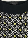 J Jill Medium Dress Sleeveless Wearever Collection Black Abstract Floral Print