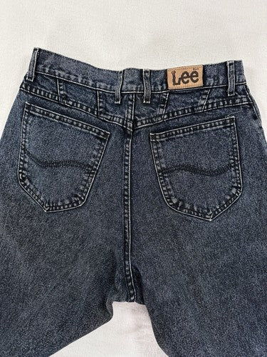 Vintage Lee Jeans 14 90s Hipster Made In USA High Rise Stonewashed Blue Womens