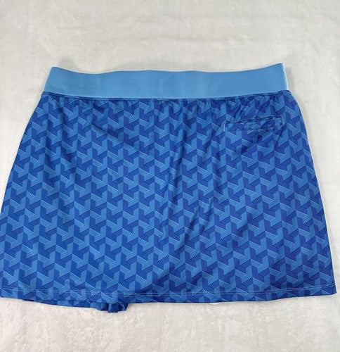 Sport Haley Tennis Skort XL Blue Geometric Print Womens Pockets Skirt W/ Shorts