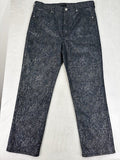 Express Jeans Size 14 Slim Super High Rise Navy Blue Metallic Blue Silver Womens
