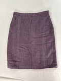 Coldwater Creek Pencil Skirt Size 8 Purple Wool Blend Tweed Knee Length Womens