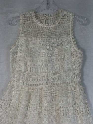Eri Ali Lilou Trumpet Dress 6 Ivory White Wedding Boho Sleeveless Maxi *FlawRead