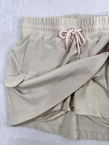 Avalanche Skort XS Neutral Beige Cargo Pockets Lightweight UPF 50+ Womens NEW